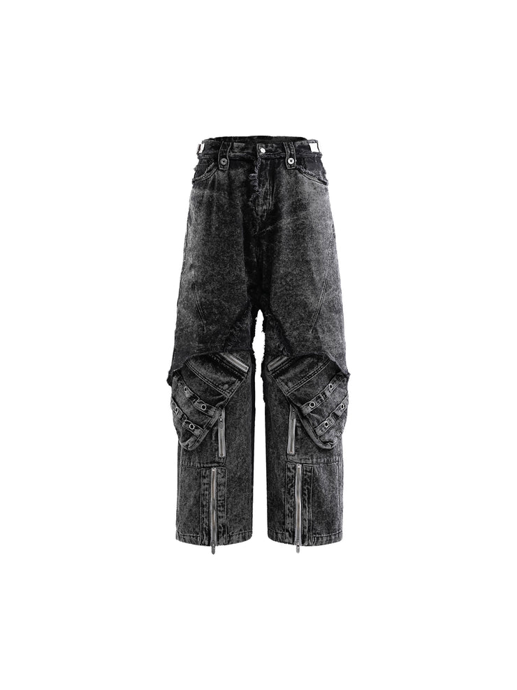 DISCIPLE DISTRESSED DENIM WORK PANTS