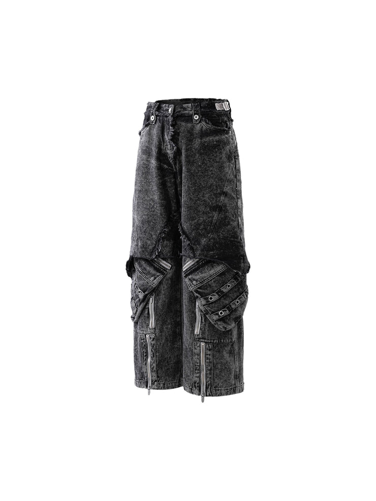 DISCIPLE DISTRESSED DENIM WORK PANTS