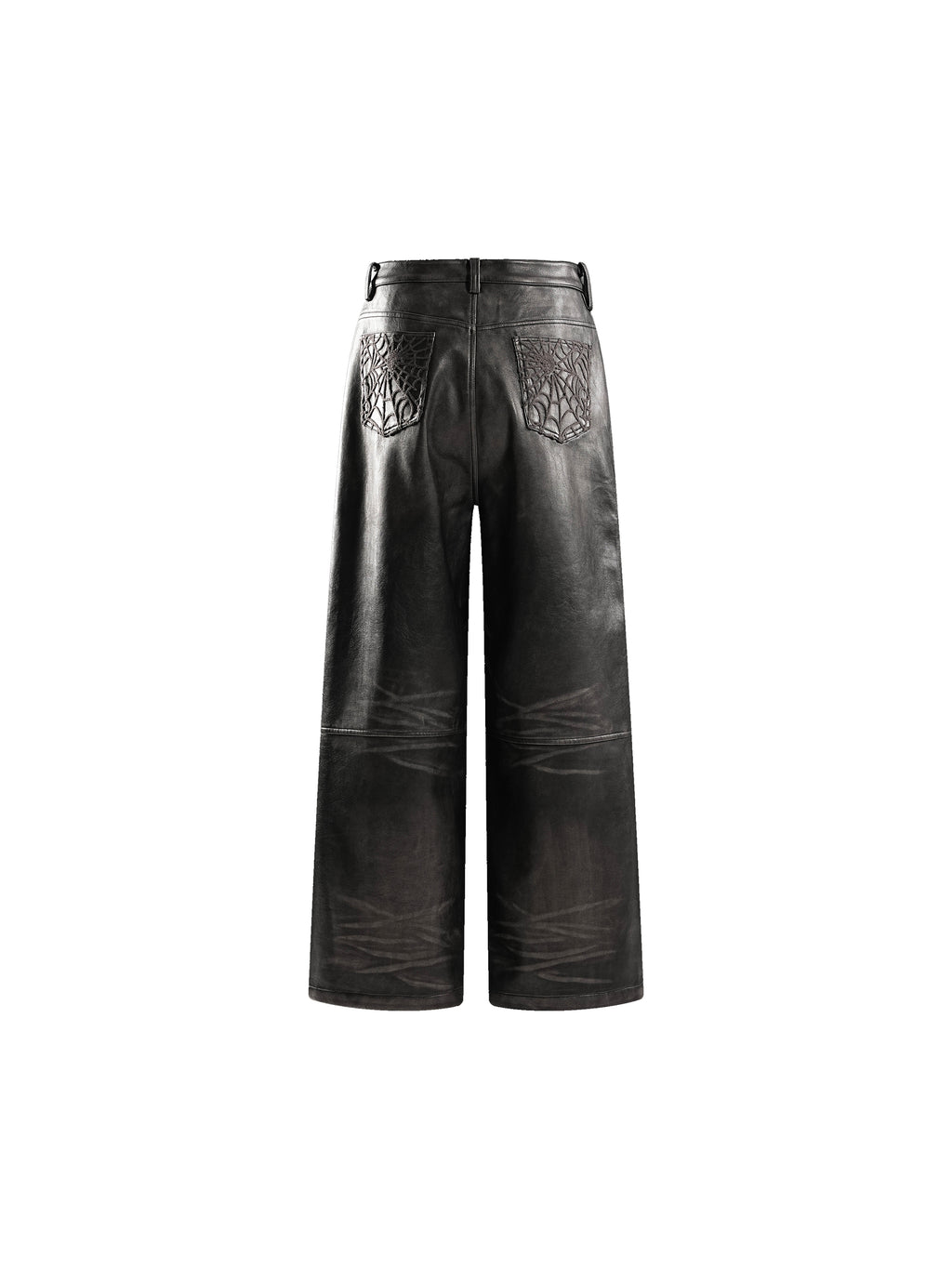 ECLIPSE OF THE BLOOD MOON COBWEB LEATHER PANTS