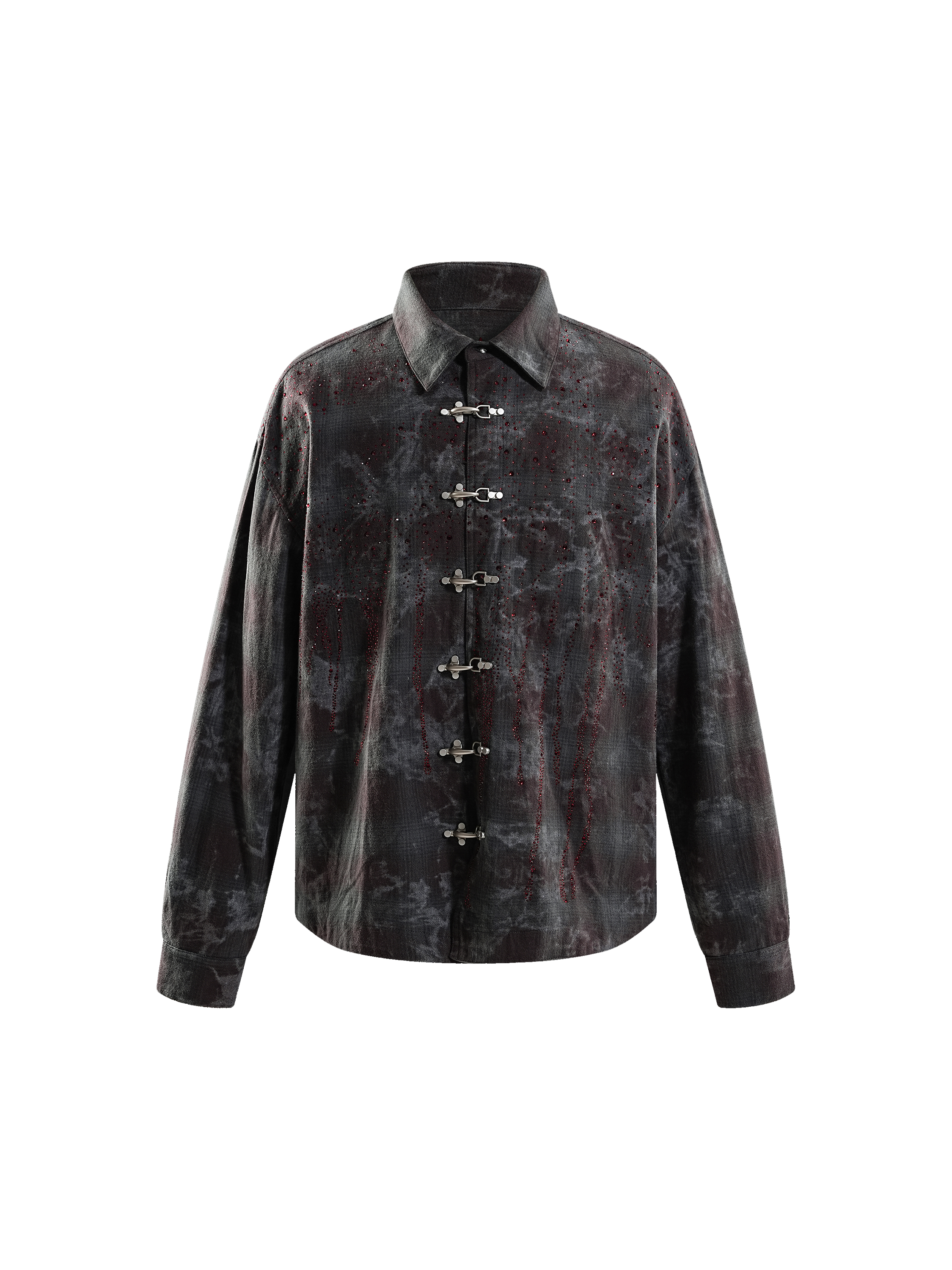 ECLIPSE OF THE BLOOD MOON PADDED RHINESTONE SHIRT