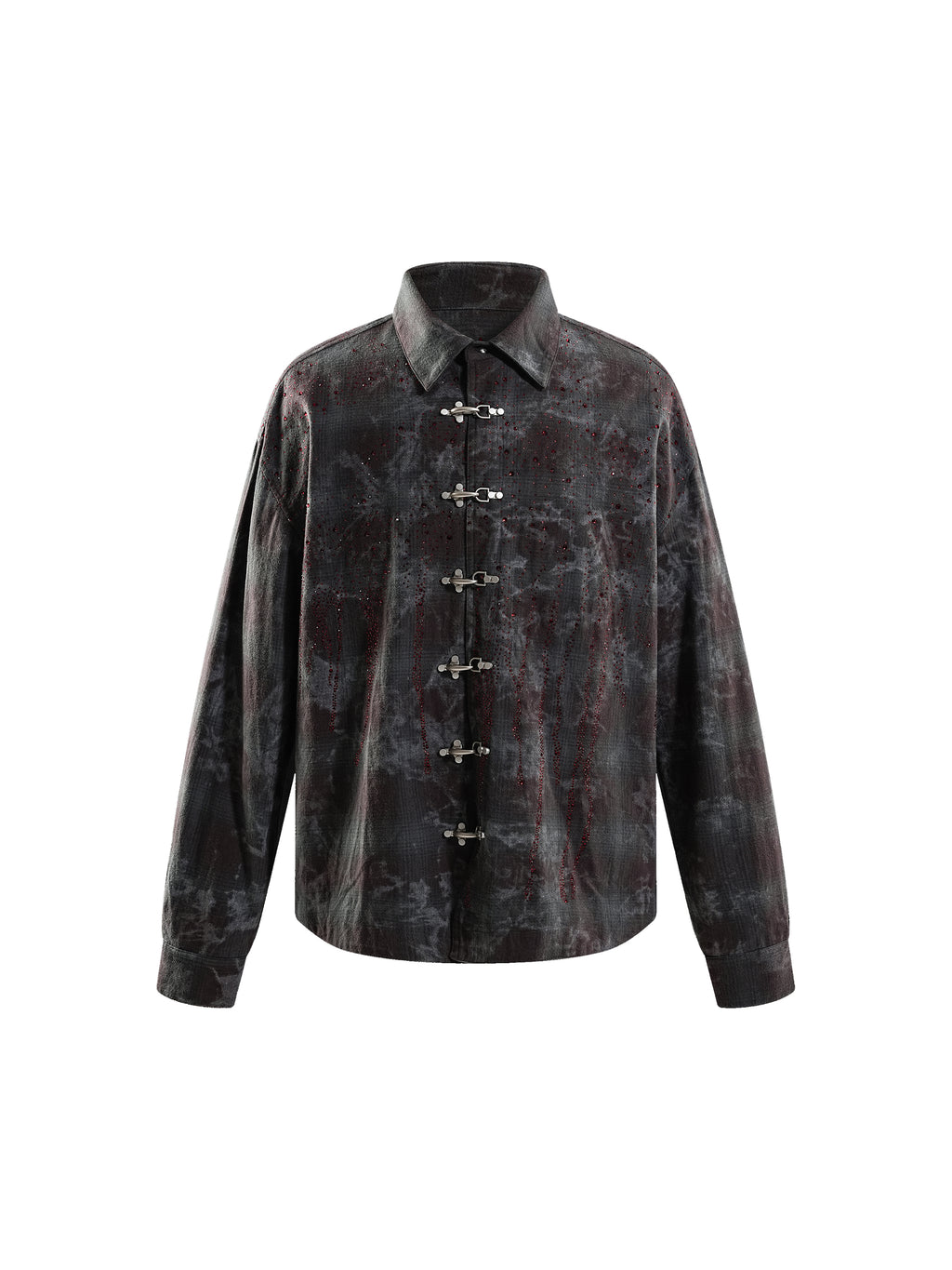 ECLIPSE OF THE BLOOD MOON PADDED RHINESTONE SHIRT