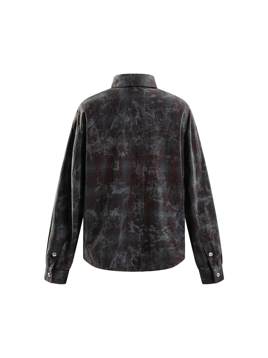 ECLIPSE OF THE BLOOD MOON PADDED RHINESTONE SHIRT