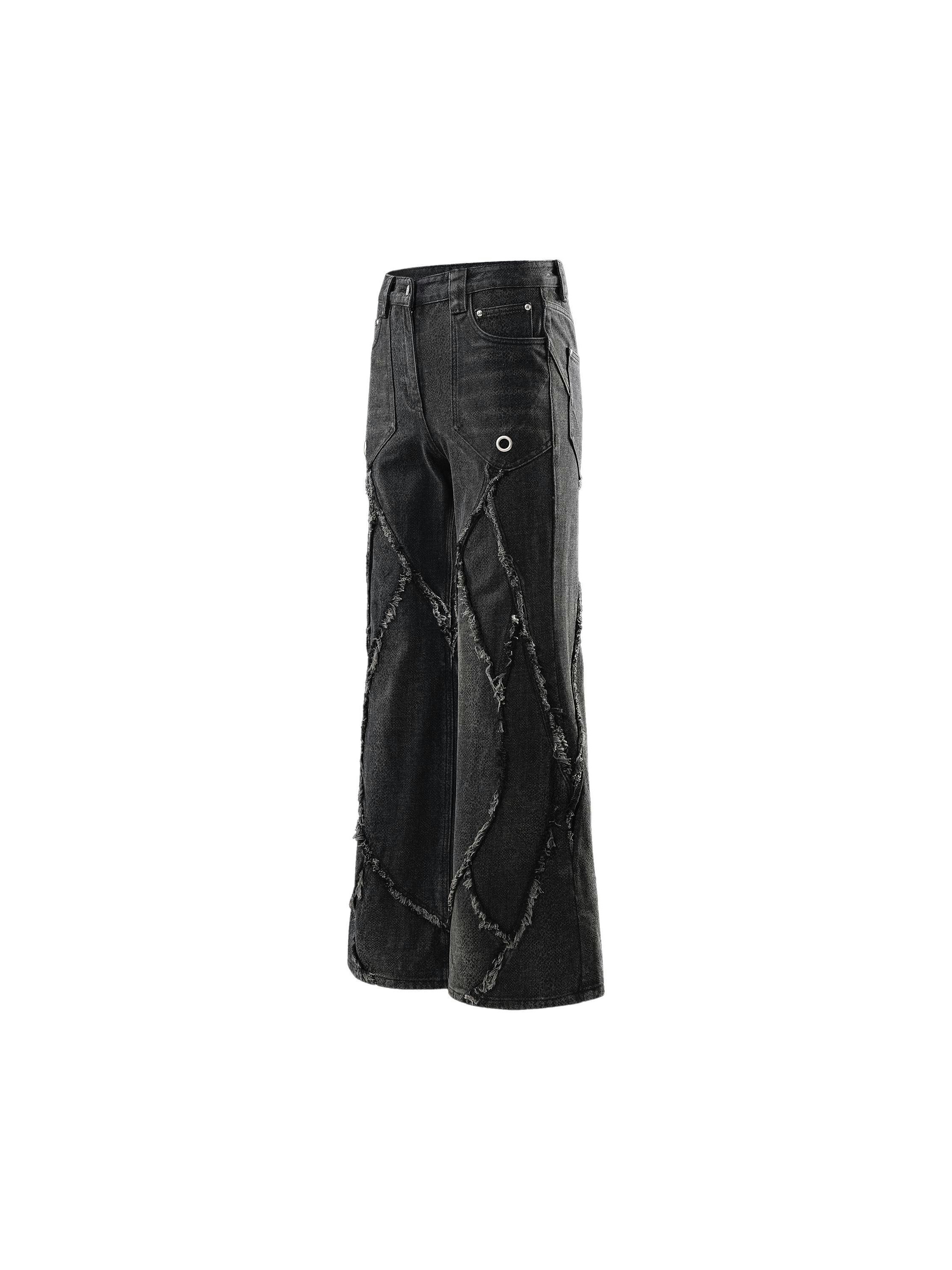 ECLIPSE OF THE BLOODMOON COBRA PRINT BAGGY JEANS