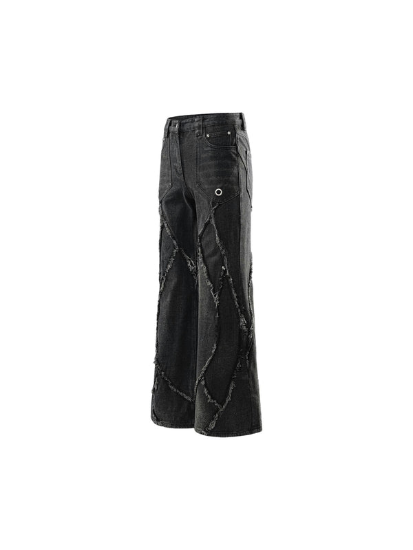ECLIPSE OF THE BLOODMOON COBRA PRINT BAGGY JEANS