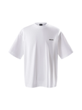 TBHNP Luminous Dawn Emblem & Shadowbat tee in white, front flat-lay — men's streetwear tee