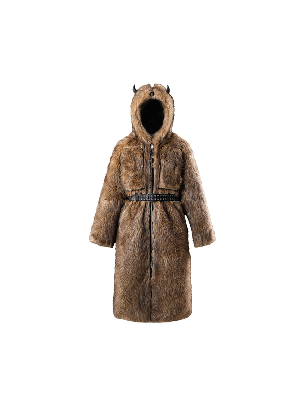 ECLIPSE OF THE BLOOD MOON BOXER FUR COAT