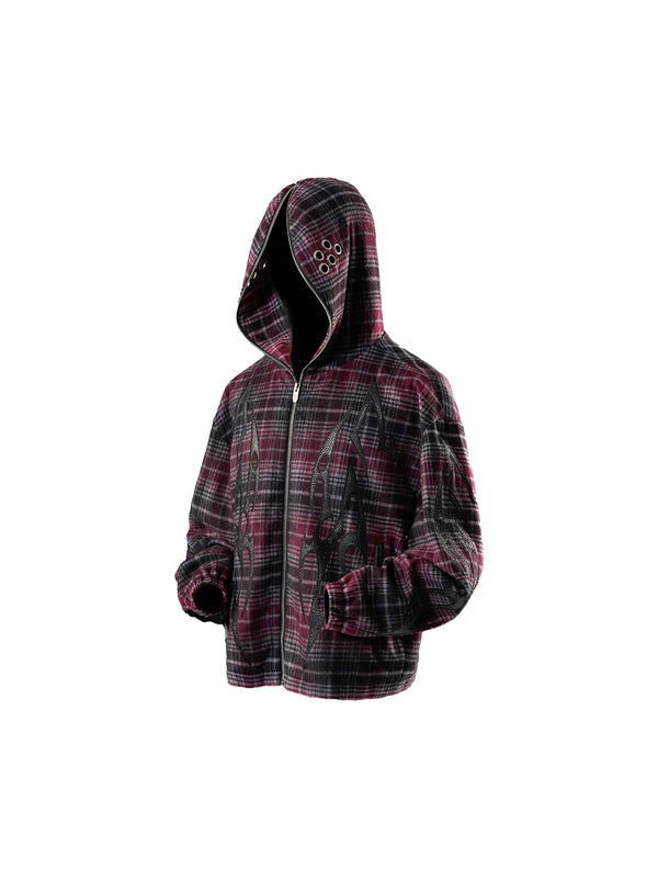 ECLIPSE OF THE BLOOD MOON KNIGHT ZIP-UP HOODIE WOOLEN SHIRT