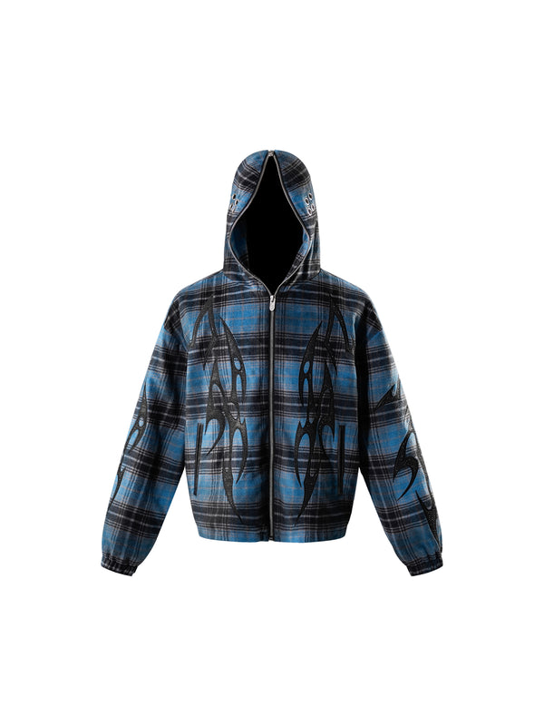 ECLIPSE OF THE BLOOD MOON KNIGHT ZIP-UP HOODIE WOOLEN SHIRT