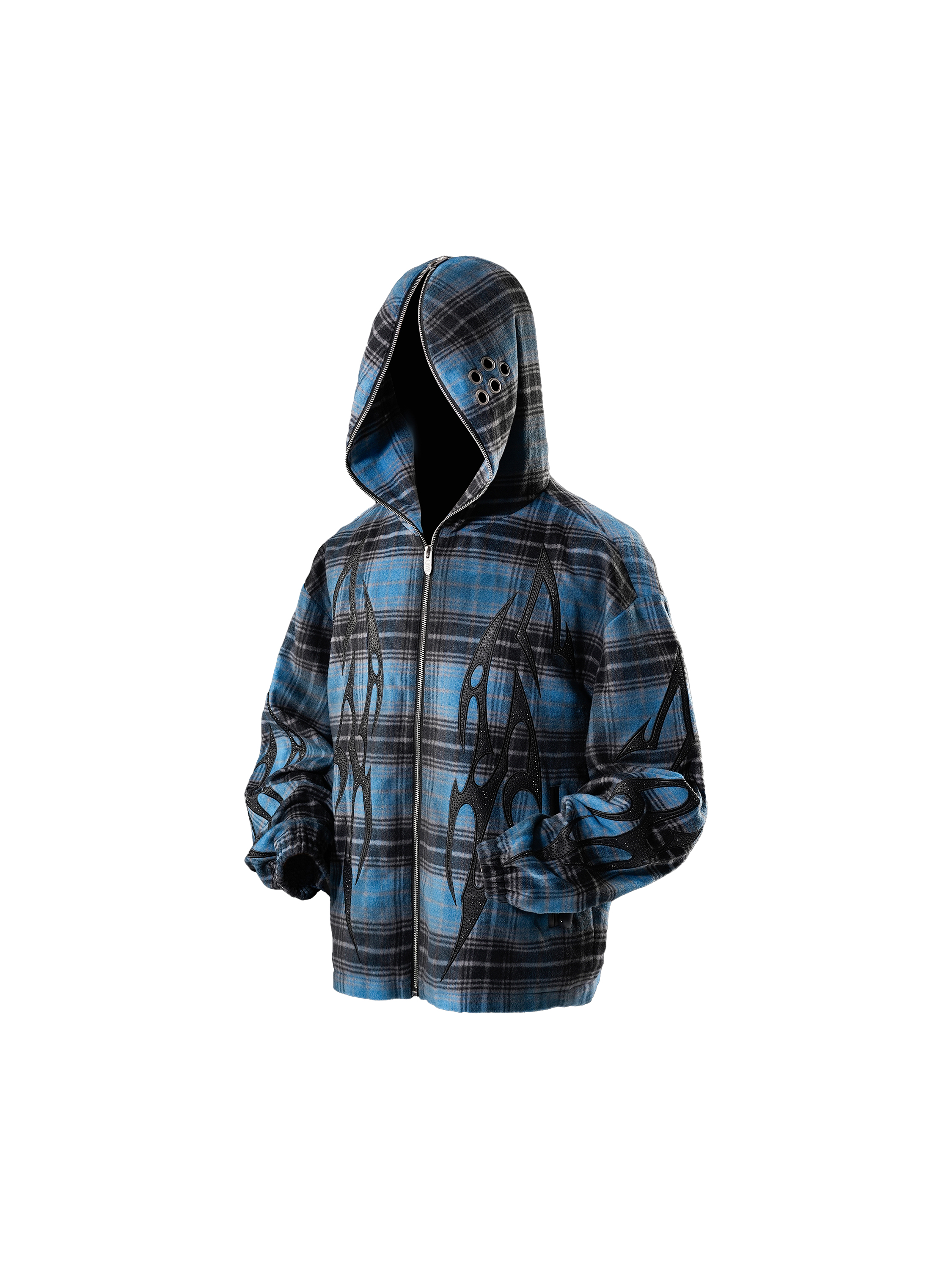 ECLIPSE OF THE BLOOD MOON KNIGHT ZIP-UP HOODIE WOOLEN SHIRT