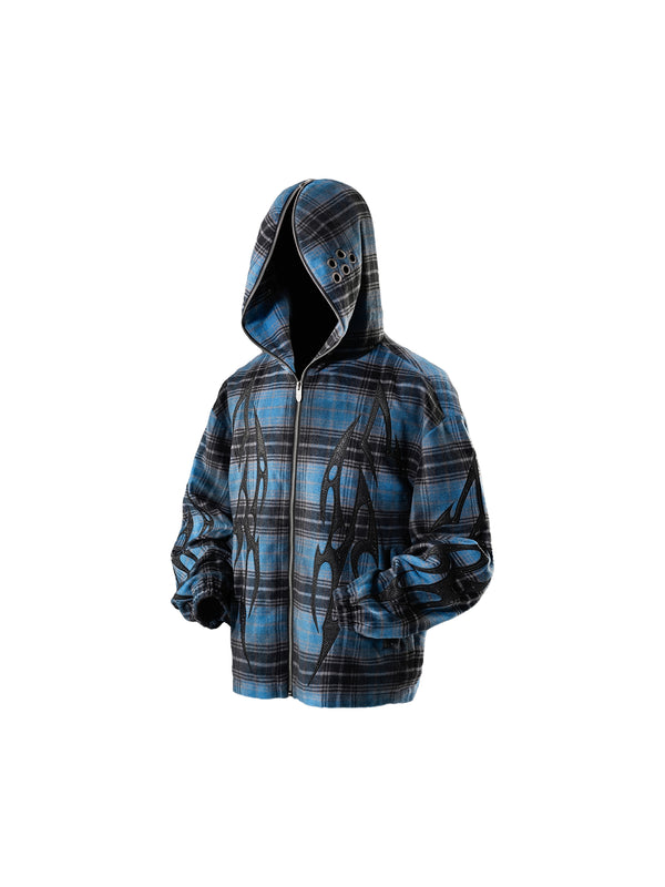 ECLIPSE OF THE BLOOD MOON KNIGHT ZIP-UP HOODIE WOOLEN SHIRT