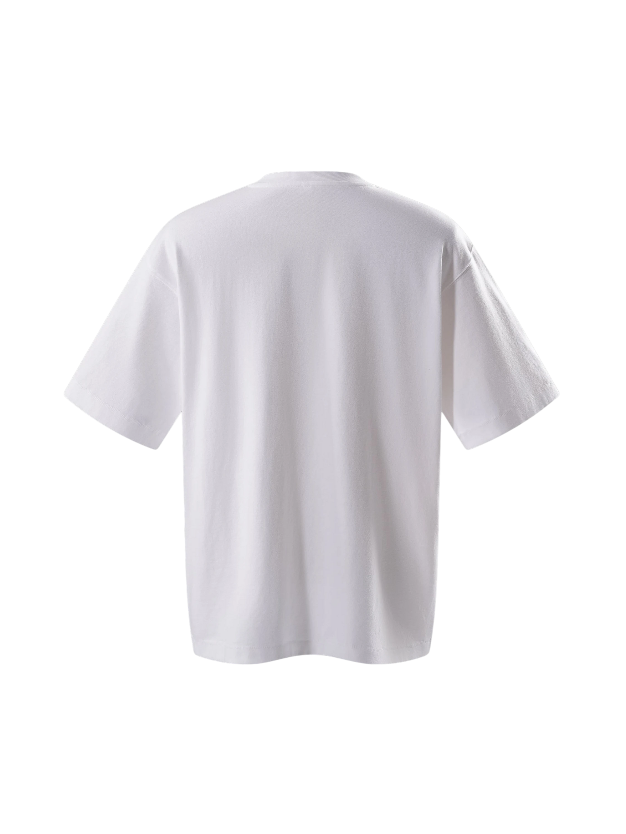 TBHNP white Knight & Sword tee, back flat-lay — men's streetwear tee