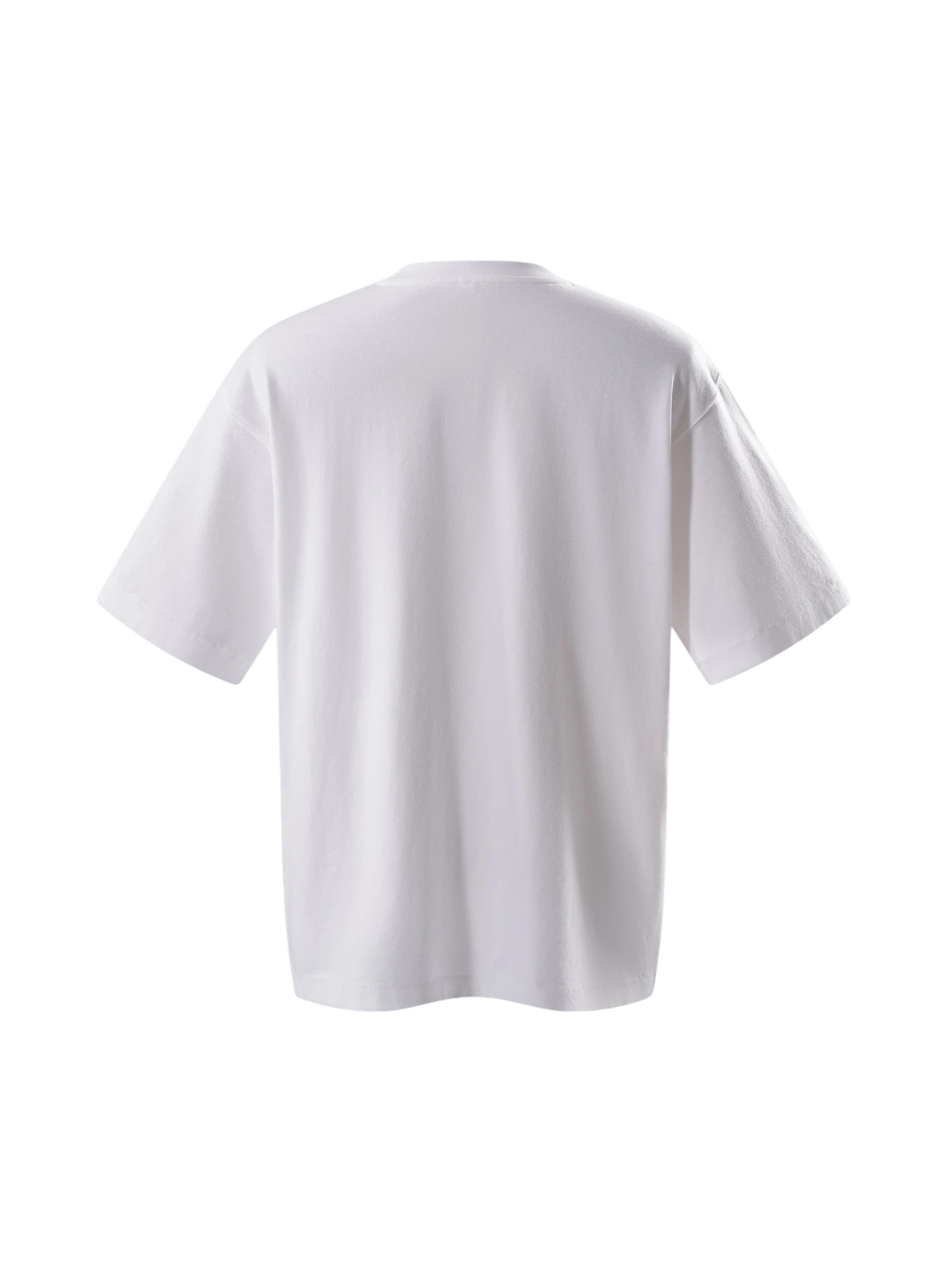 TBHNP white Knight & Sword tee, back flat-lay — men's streetwear tee