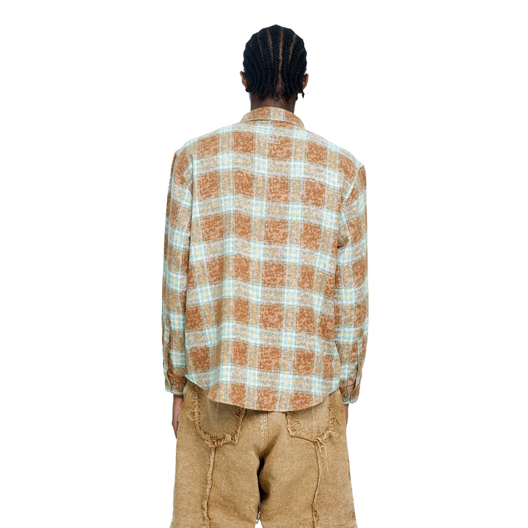 DOUBLE SAINT MURAL PLAID SHIRT