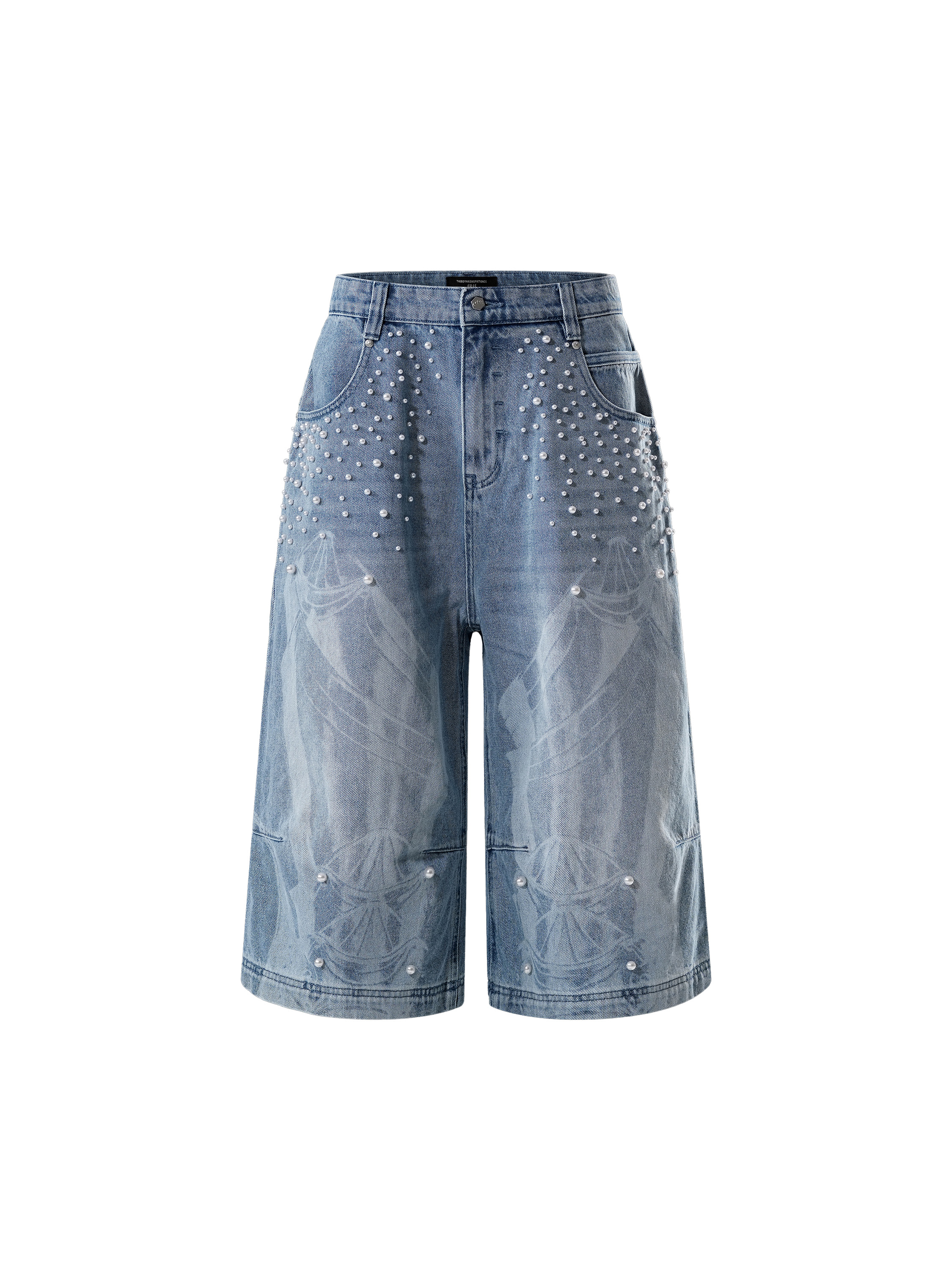  LUMINOUS DAWN KNIGHT PEARL ARMOR CROPPED JEANS