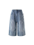  LUMINOUS DAWN KNIGHT PEARL ARMOR CROPPED JEANS