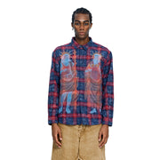 DOUBLE SAINT MURAL PLAID SHIRT