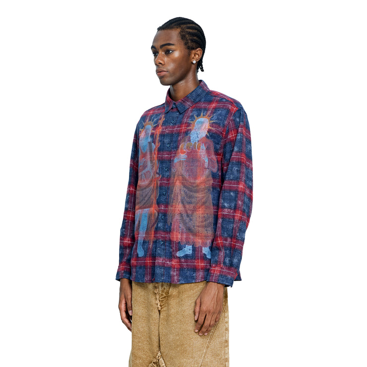 DOUBLE SAINT MURAL PLAID SHIRT