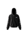 TBHNP Luminous Dawn astral logo flocked zip-up hoodie — men's streetwear hoodie