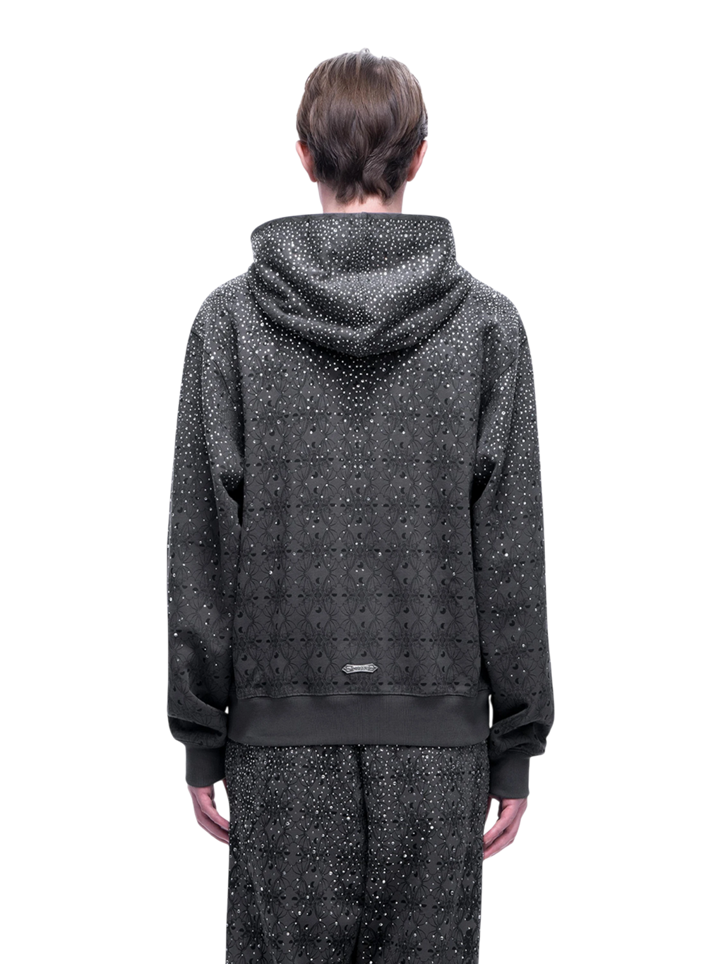 TBHNP Luminous Dawn all-over rhinestone zip hoodie — men's streetwear hoodie