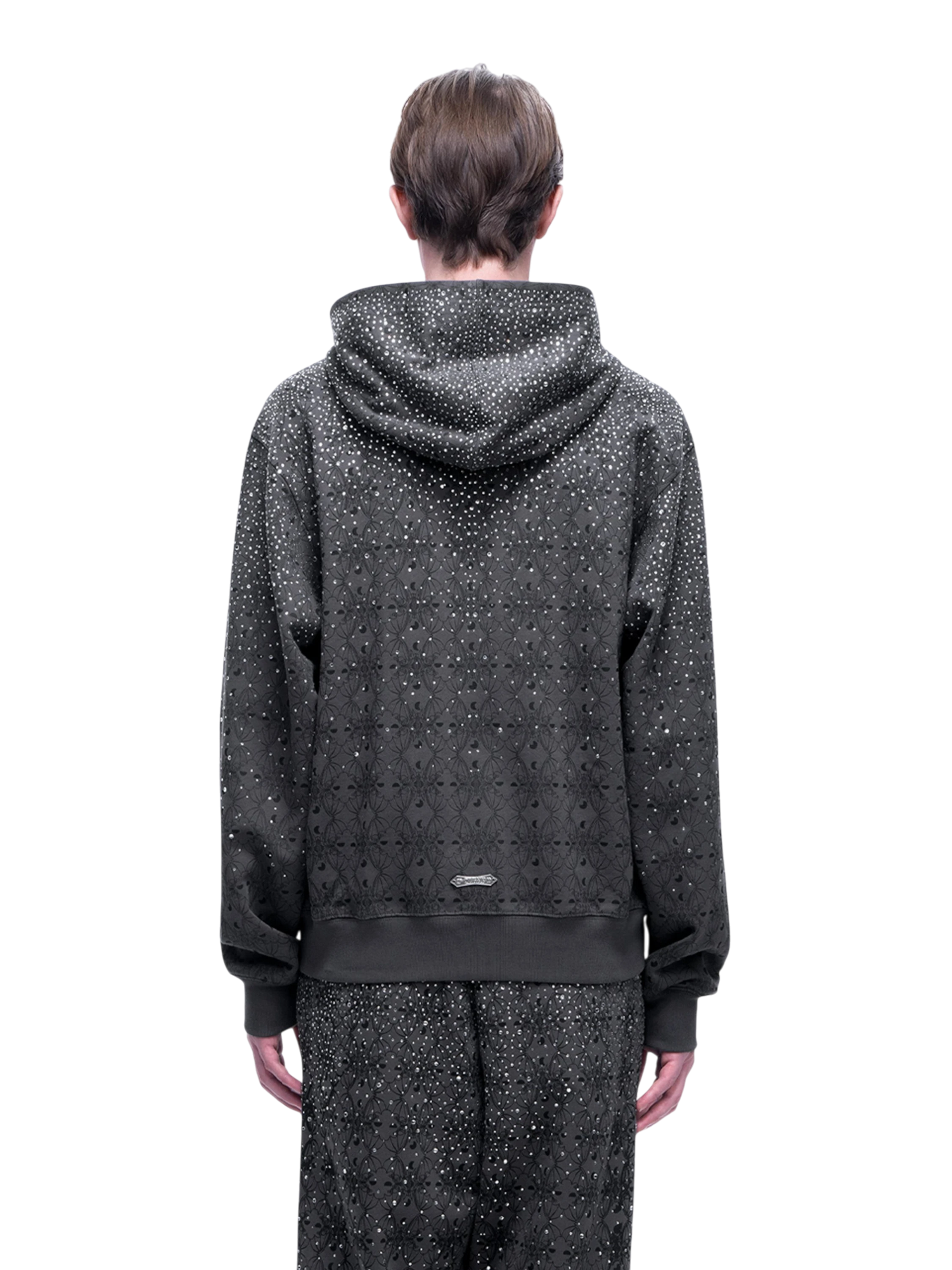 TBHNP Luminous Dawn all-over rhinestone zip hoodie — men's streetwear hoodie