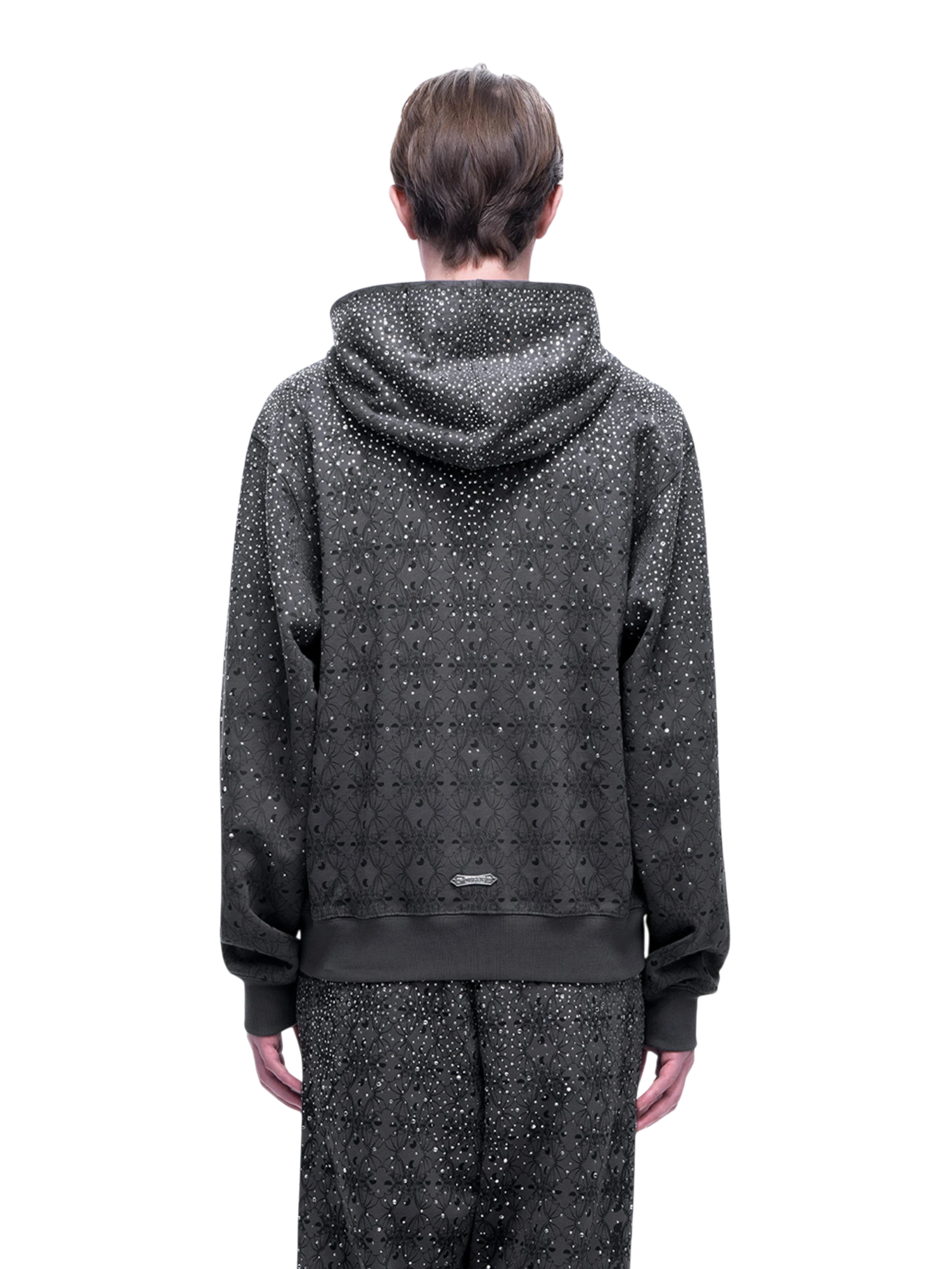 TBHNP Luminous Dawn all-over rhinestone zip hoodie — men's streetwear hoodie