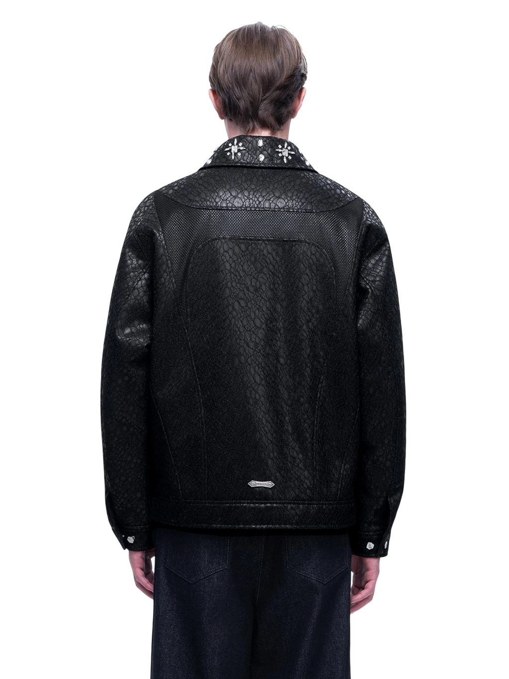 LUMINOUS DAWN STRUCTURED PATCHWORK LEATHER JACKET