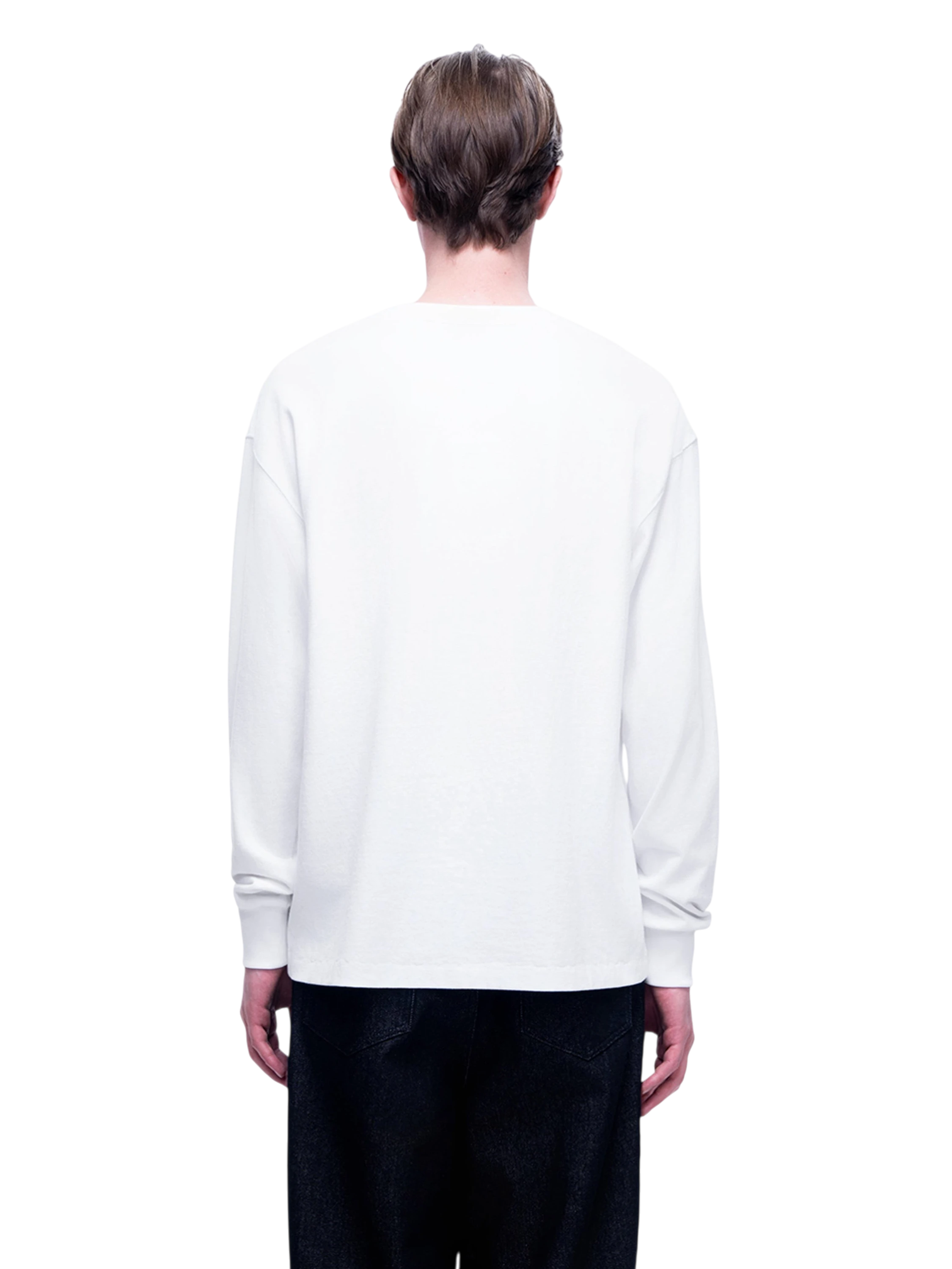 TBHNP Luminous Dawn knight and ghost print long-sleeve tee — men's streetwear graphic tee