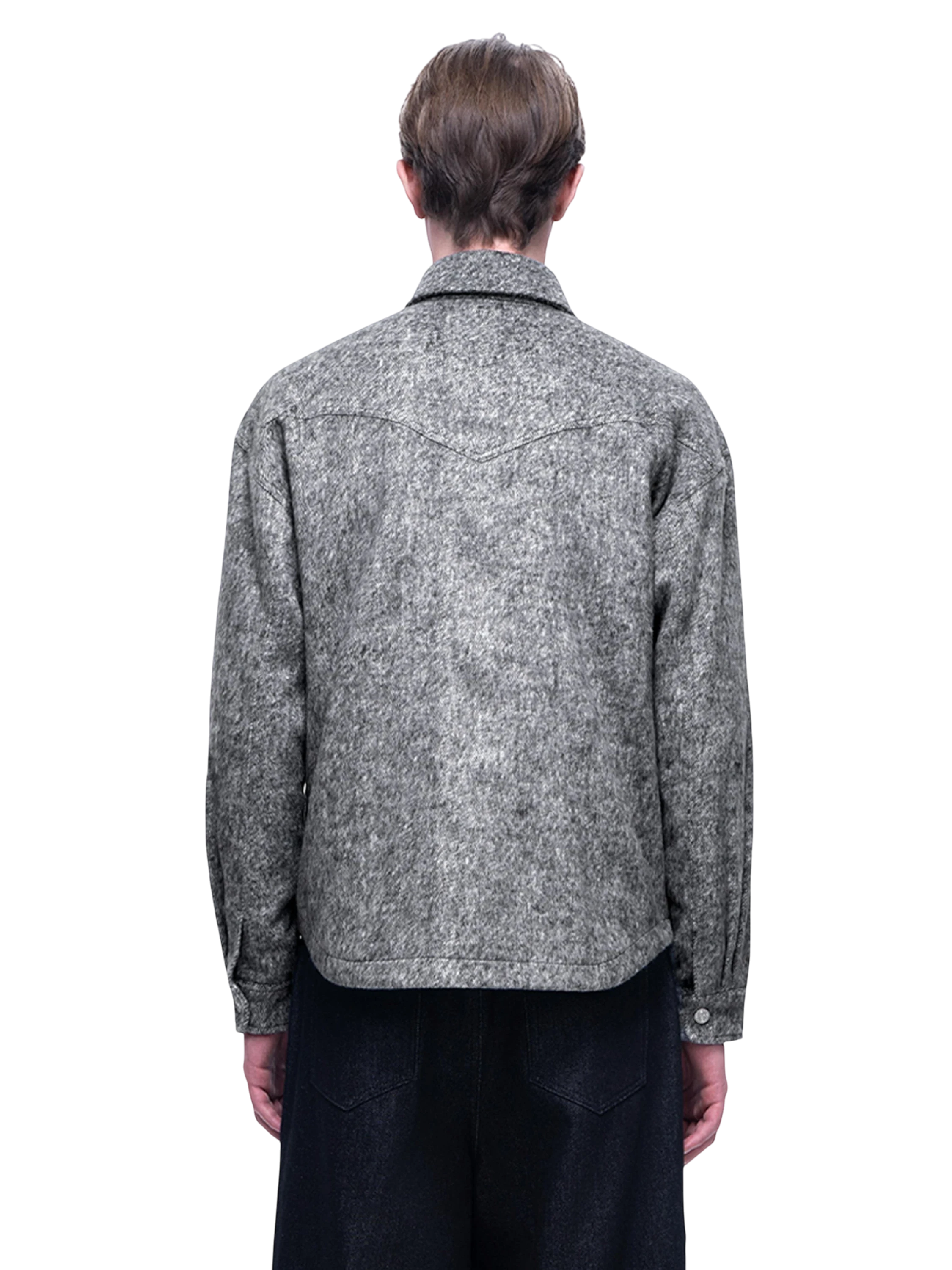 TBHNP Luminous Dawn rhinestone embellished wool-blend shirt — men's gothic streetwear shirt