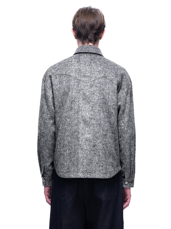 LUMINOUS DAWN RHINESTONE CROPPED SHIRT