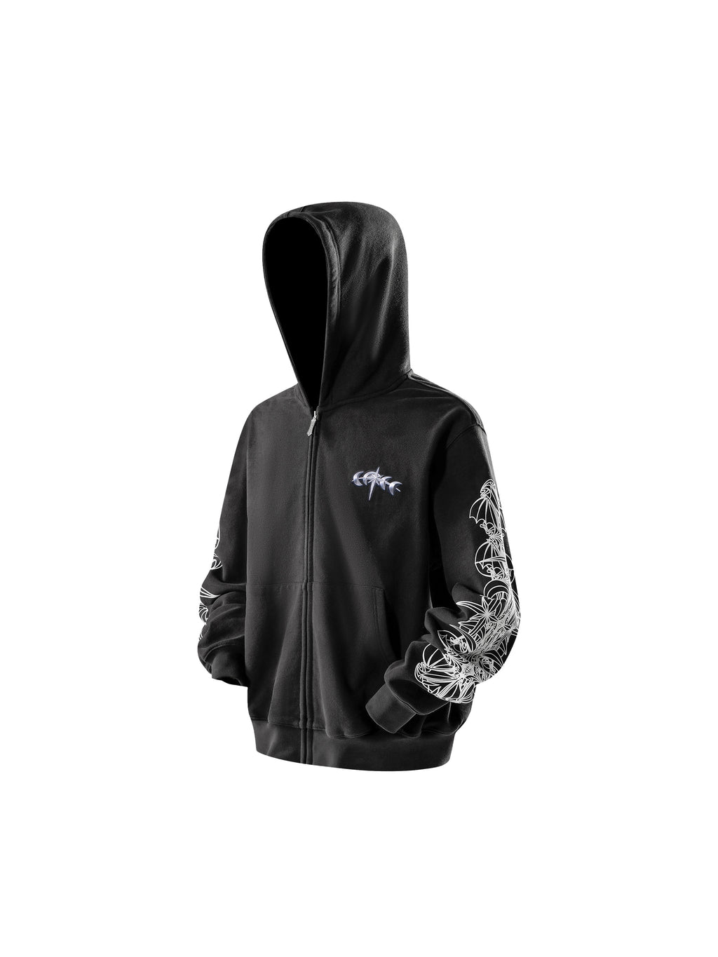 LUMINOUS DAWN ASTRAL LOGO ZIP HOODIE