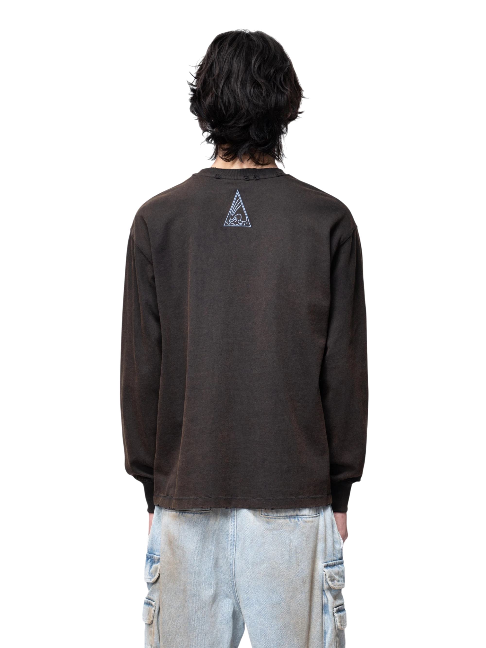 TBHNP Disciple two-tone washed long-sleeve tee — men's streetwear graphic tee