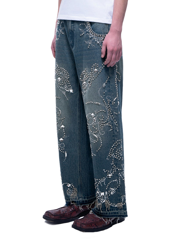 LUMINOUS DAWN RHINESTONE JEANS