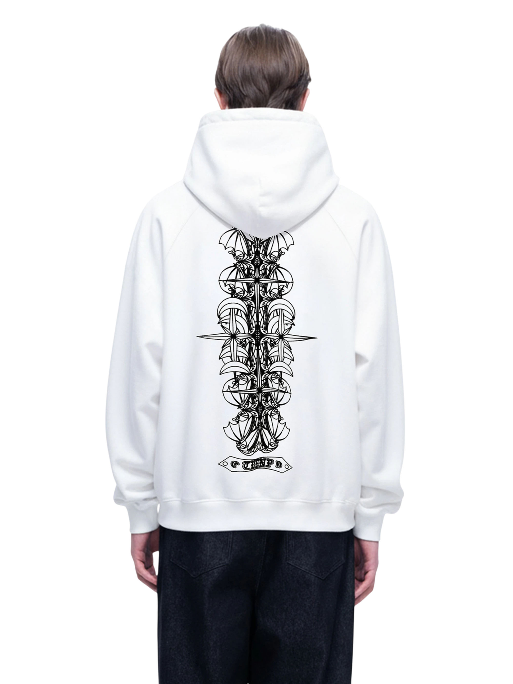 TBHNP Luminous Dawn flocked logo pullover hoodie — men's streetwear hoodie