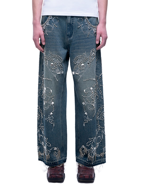 LUMINOUS DAWN RHINESTONE JEANS
