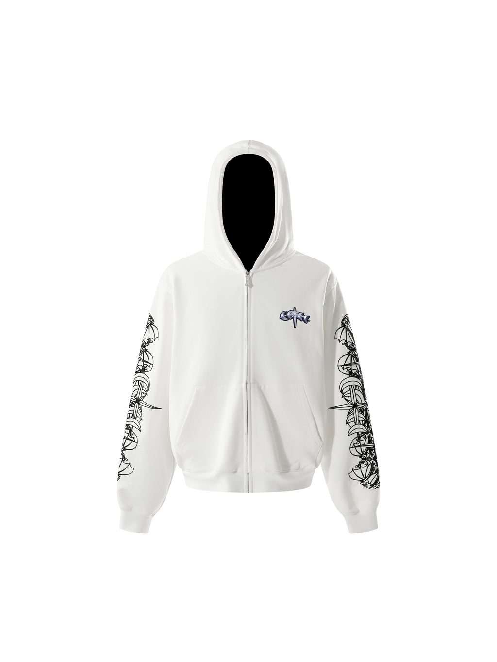 LUMINOUS DAWN ASTRAL LOGO ZIP HOODIE