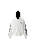 TBHNP Luminous Dawn astral logo flocked zip-up hoodie — men's streetwear hoodie