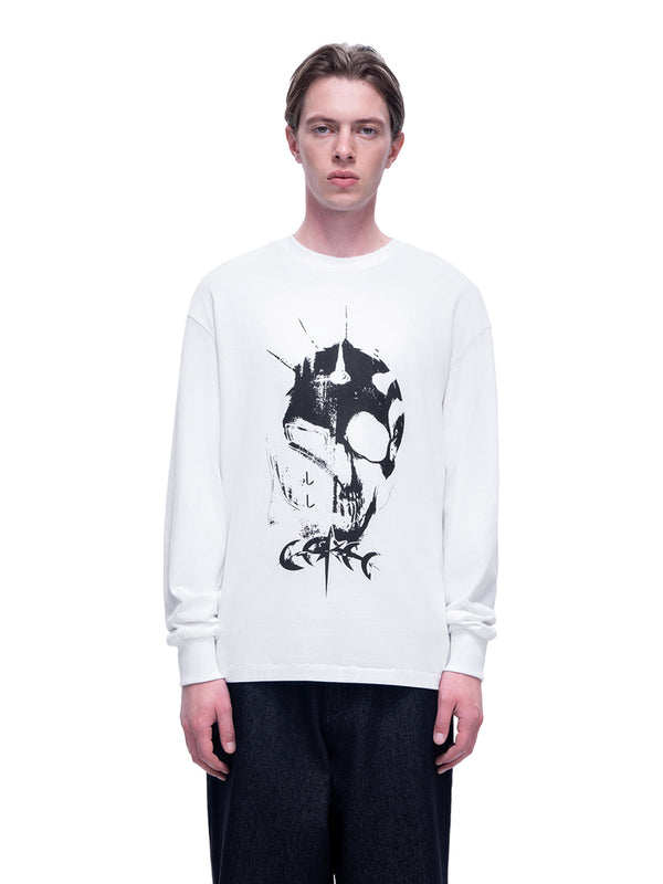 LUMINOUS DAWN KNIGHT AND GHOST PRINTED LONG TEE