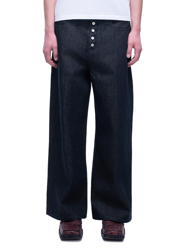 LUMINOUS DAWN BUTTON-FRONT JEANS