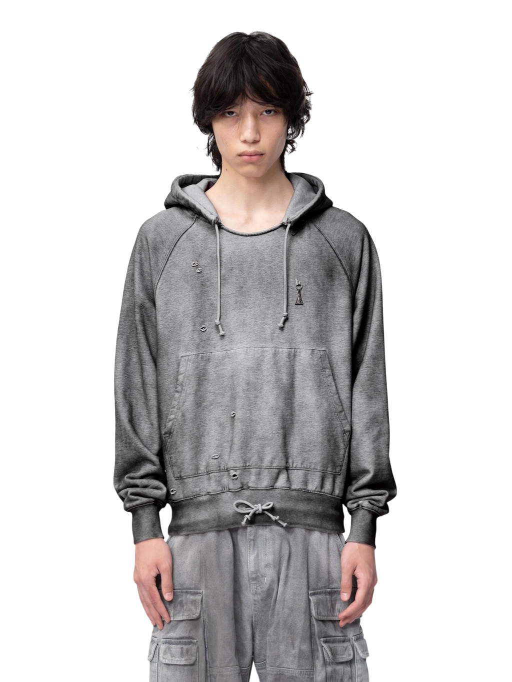 DISCIPLE DISTRESSED STAINED PULLOVER HOODIE