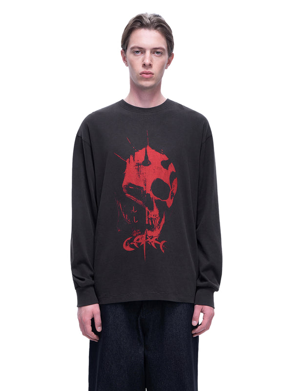 LUMINOUS DAWN KNIGHT AND GHOST PRINTED LONG TEE