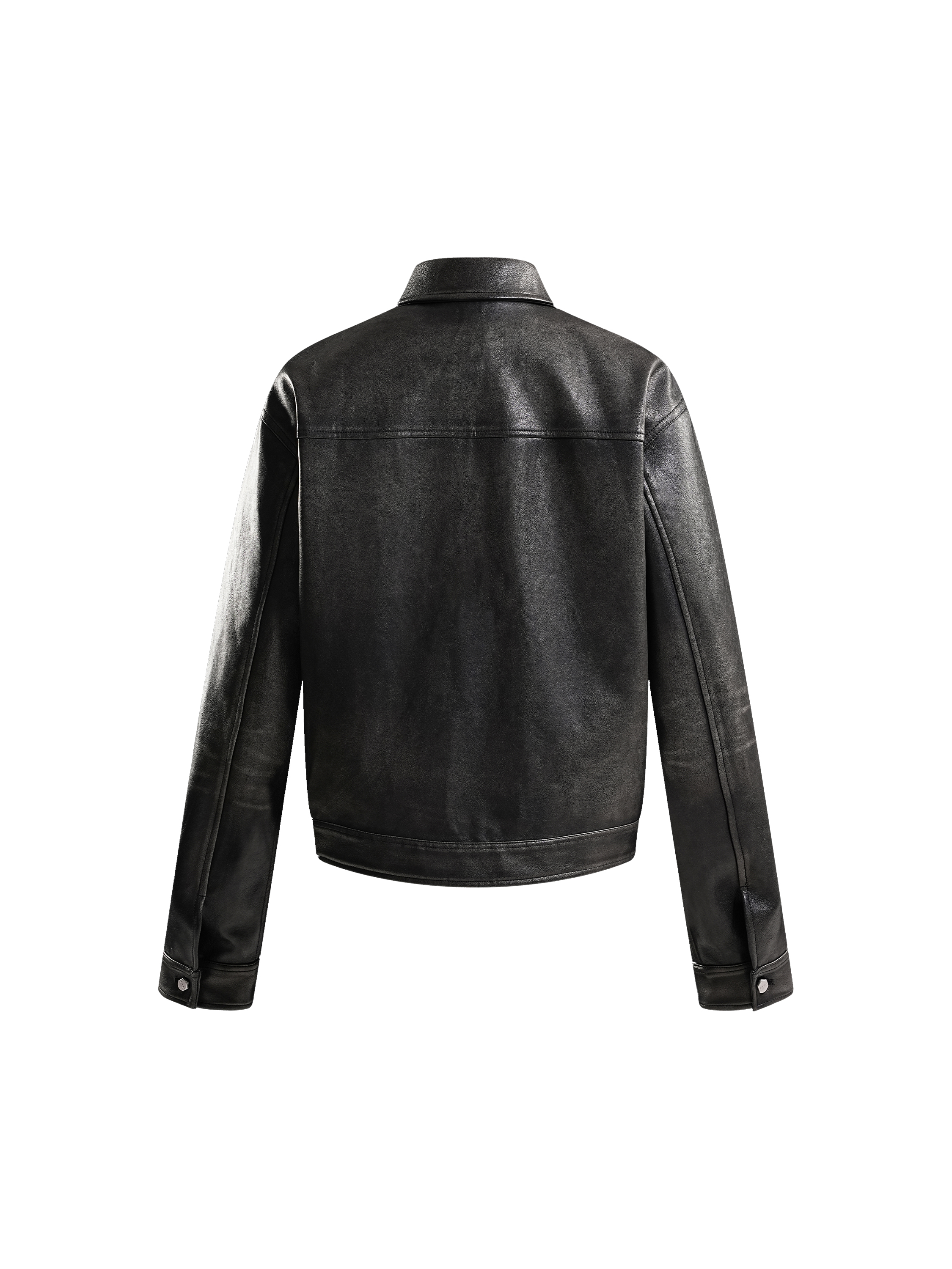 ECLIPSE OF THE BLOOD MOON COBWEB LEATHER JACKET