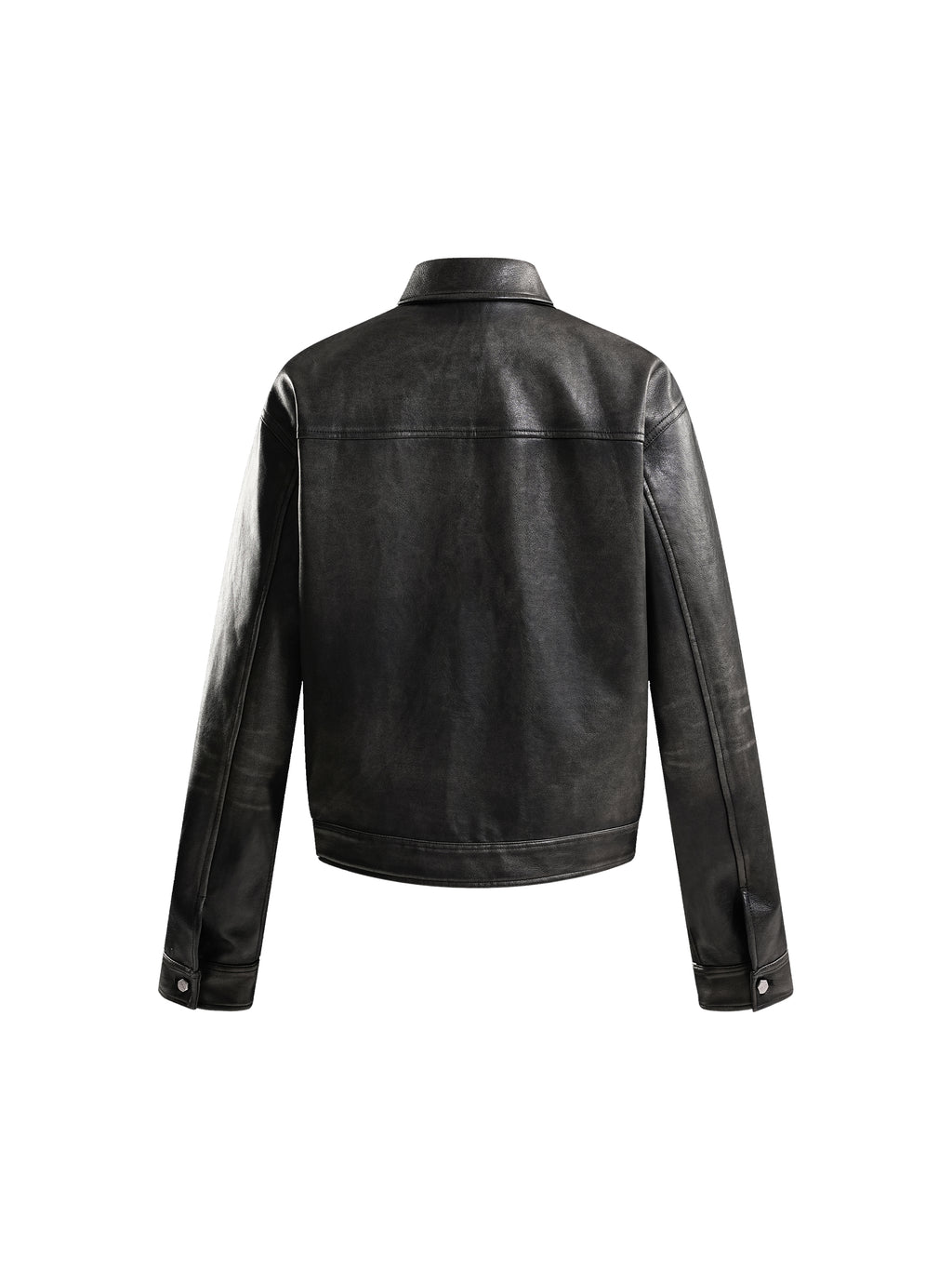 ECLIPSE OF THE BLOOD MOON COBWEB LEATHER JACKET