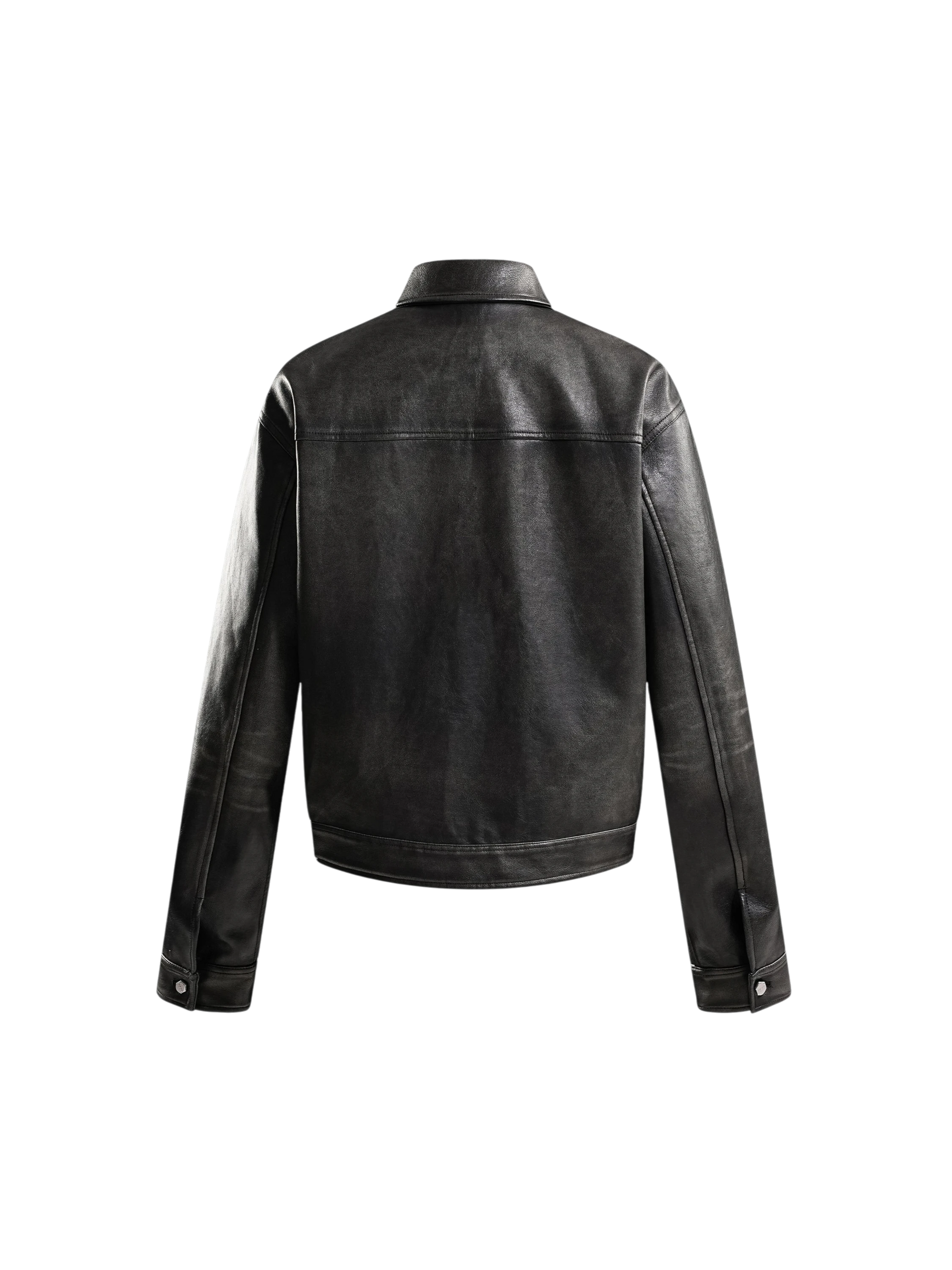 TBHNP Eclipse of the Blood Moon cobweb embroidered faux leather jacket — men's gothic streetwear jacket