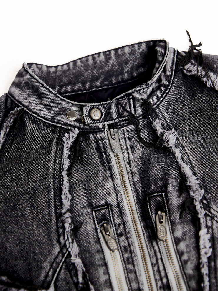 DISCIPLE BIKER DENIM JACKET