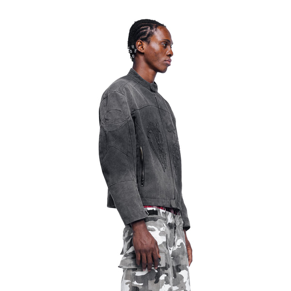 PRINCE OF DARKNESS CANVAS MOTO JACKET