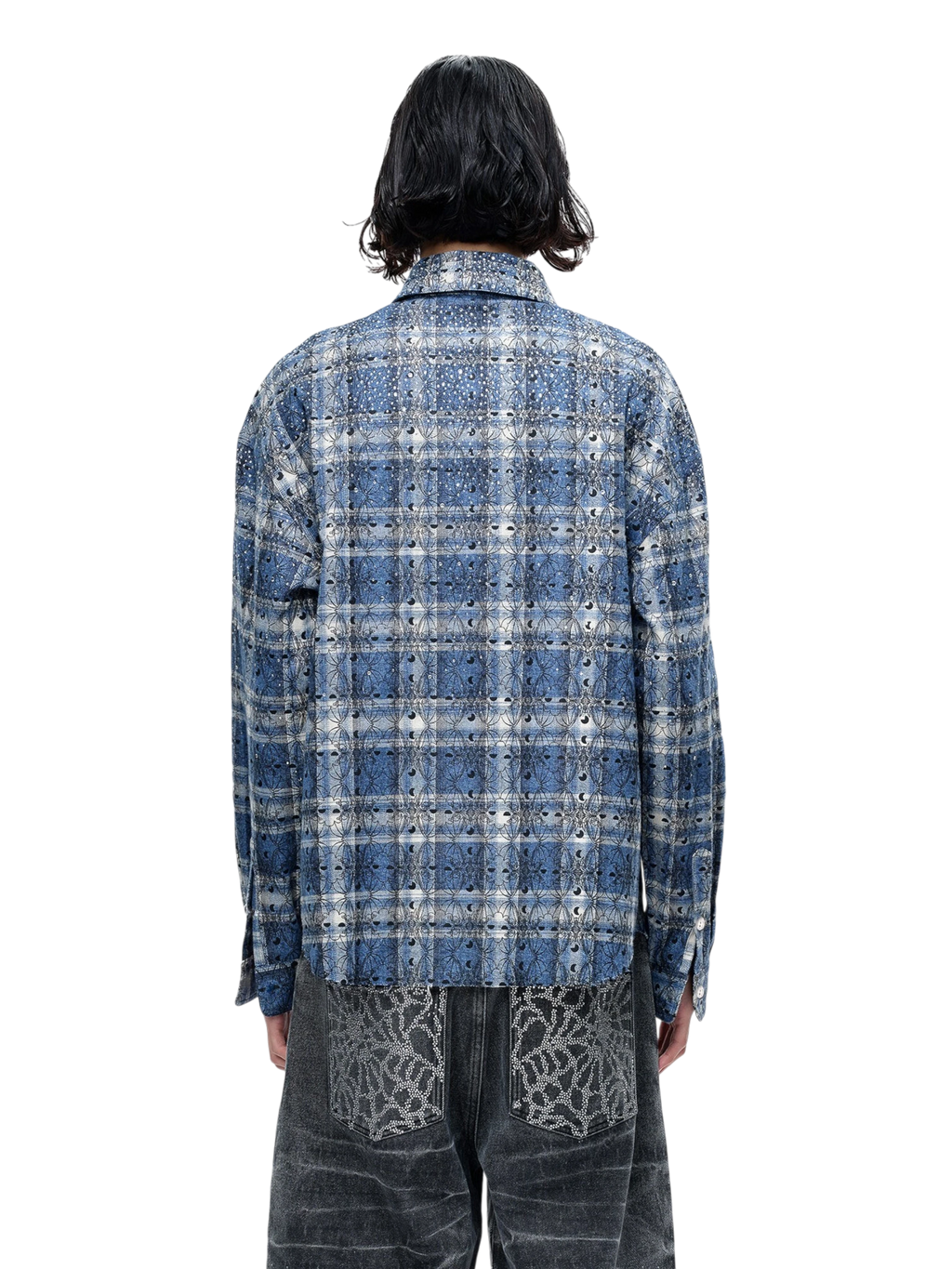 LUMINOUS DAWN SHADOWBAT BUCKLE PLAID SHIRT
