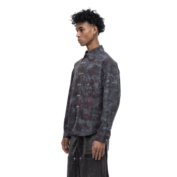 ECLIPSE OF THE BLOOD MOON PADDED RHINESTONE SHIRT