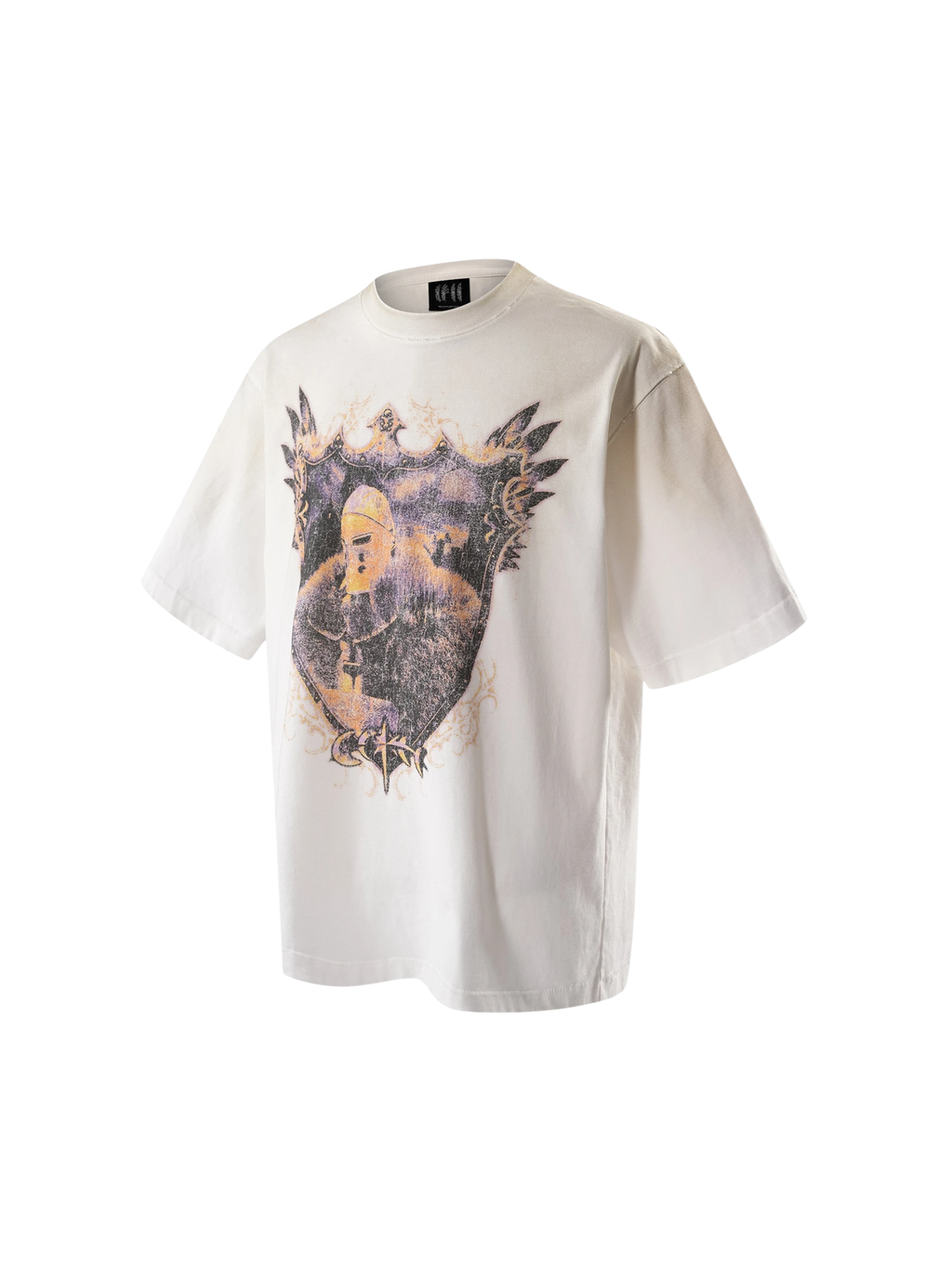 TBHNP Luminous Dawn astral knight distressed t-shirt — men's streetwear graphic tee