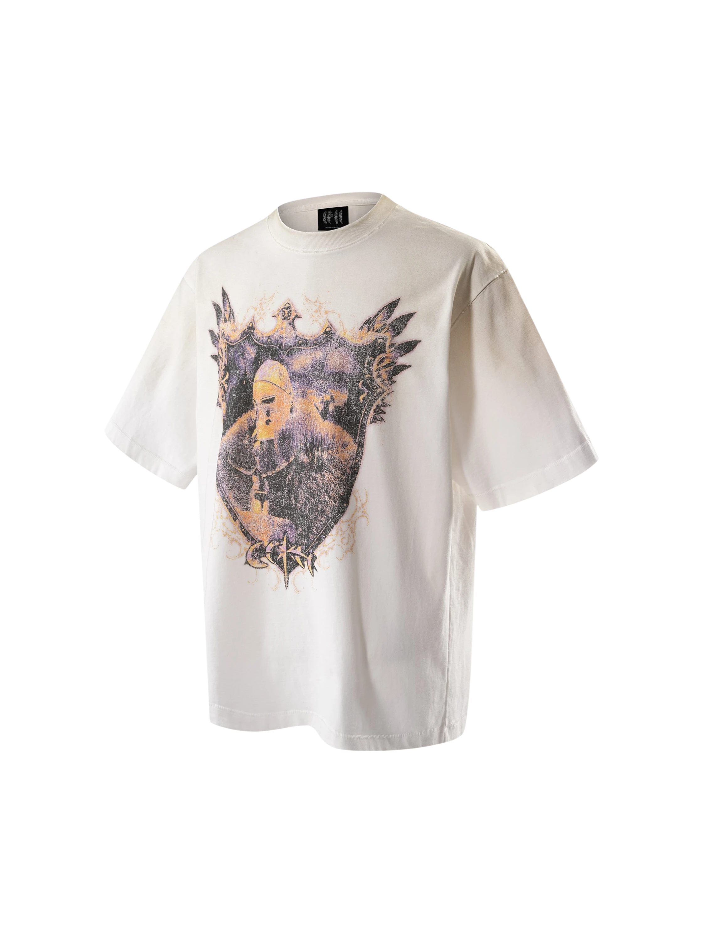 TBHNP Luminous Dawn astral knight distressed t-shirt — men's streetwear graphic tee