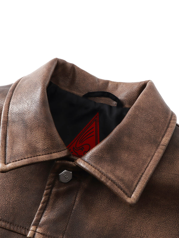 ECLIPSE OF THE BLOOD MOON COBWEB LEATHER JACKET